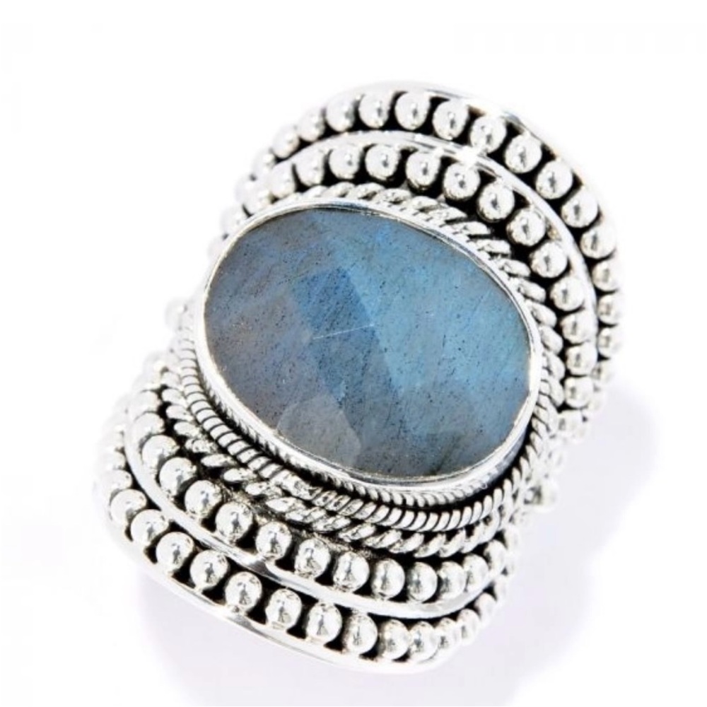 Samuel B. Beloved labradorite sterling ring size 7